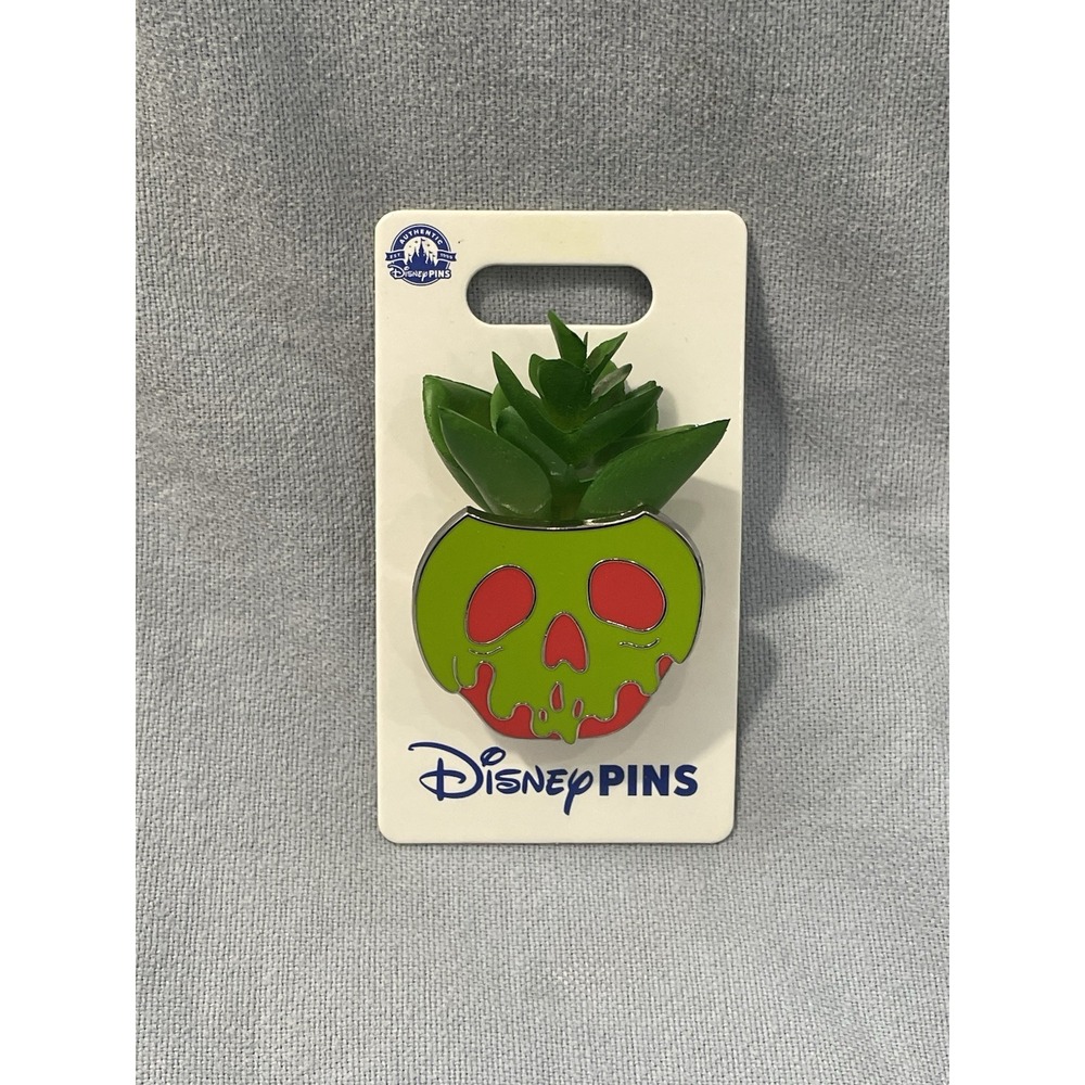 NEW Set of 4 Disney Parks Succulent Planter Pins - Chip, Lamp, Hercules, & Apple - Picture 3 of 5